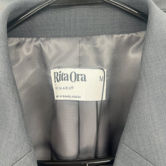 NWT Rita Ora x Primark Gray Wide Leg Pant Suit Women's Medium - Picture 3 of 8